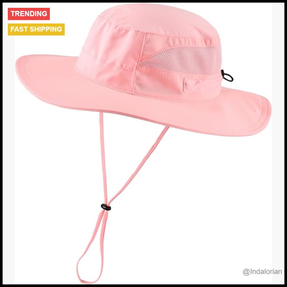 Wide Brim Sun Hat UPF 50+ Adjustable Bucket Style Outdoor Summer Beach Hiking